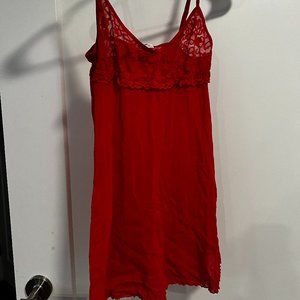 Victoria's Secret Red Lace Slip - Size Small